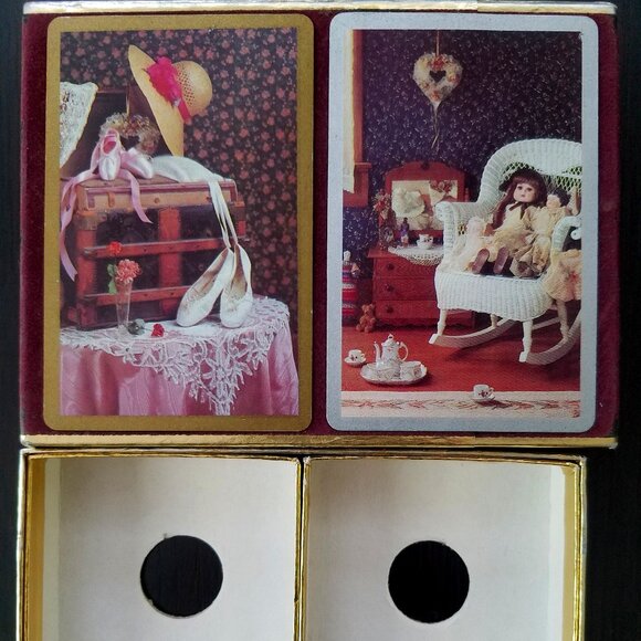 Vintage Ladies Dance Doll Tea Playing Cards Congress Designer Series Double Pack - Picture 6 of 11